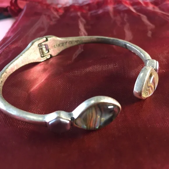 Lucky Brand Abalone Hinge Cuff Bracelet - preloved - Picture 4 of 11